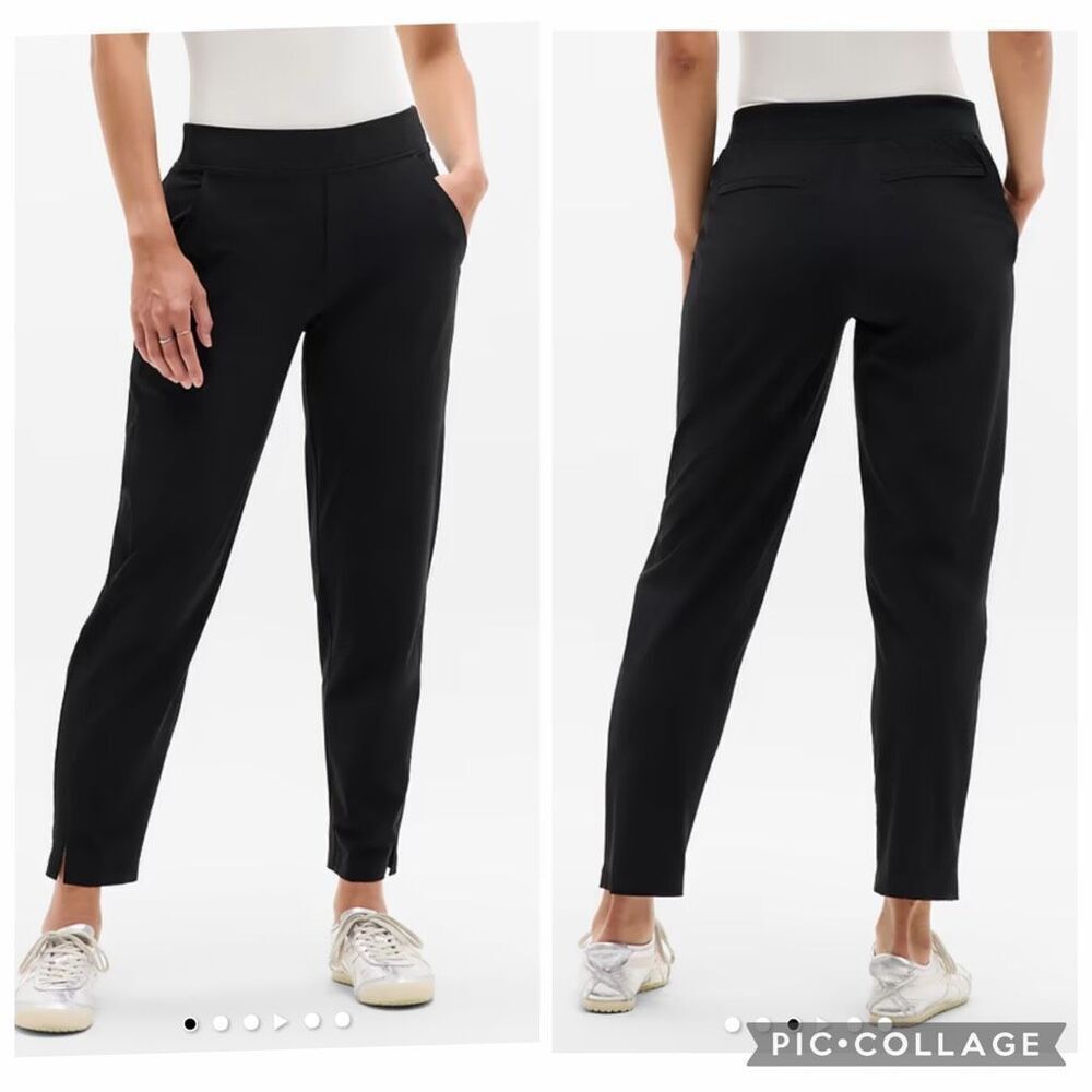 Athleta Brooklyn mid rise ankle pants black size 10